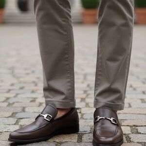 Gucci Men's Brown Leather Loafers